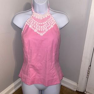Lilly Pulitzer Pink Halter Top